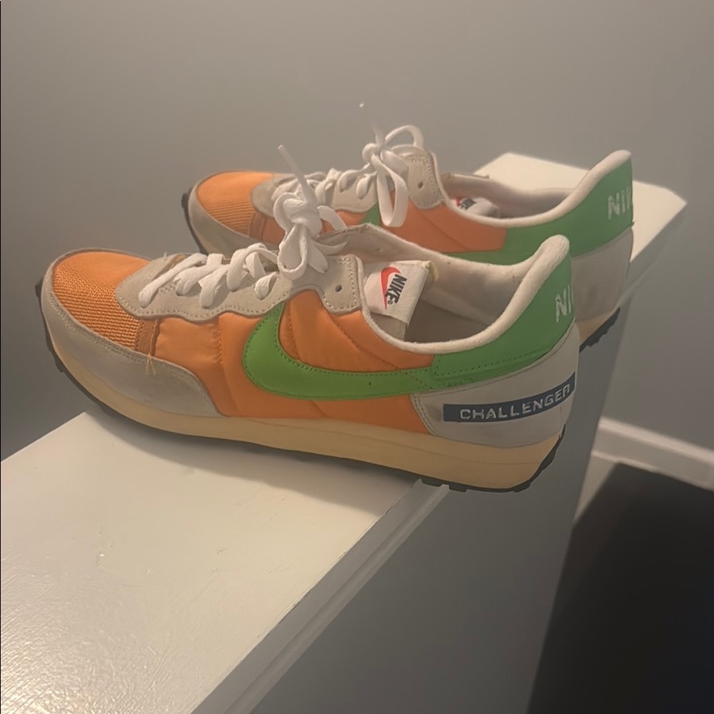 Nike Challenger Orange and Lime Sneakers